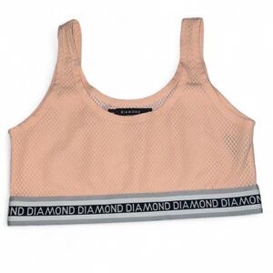 Diamond Supply Co. Light Pink Mesh cropped top/ bralette - Size small
